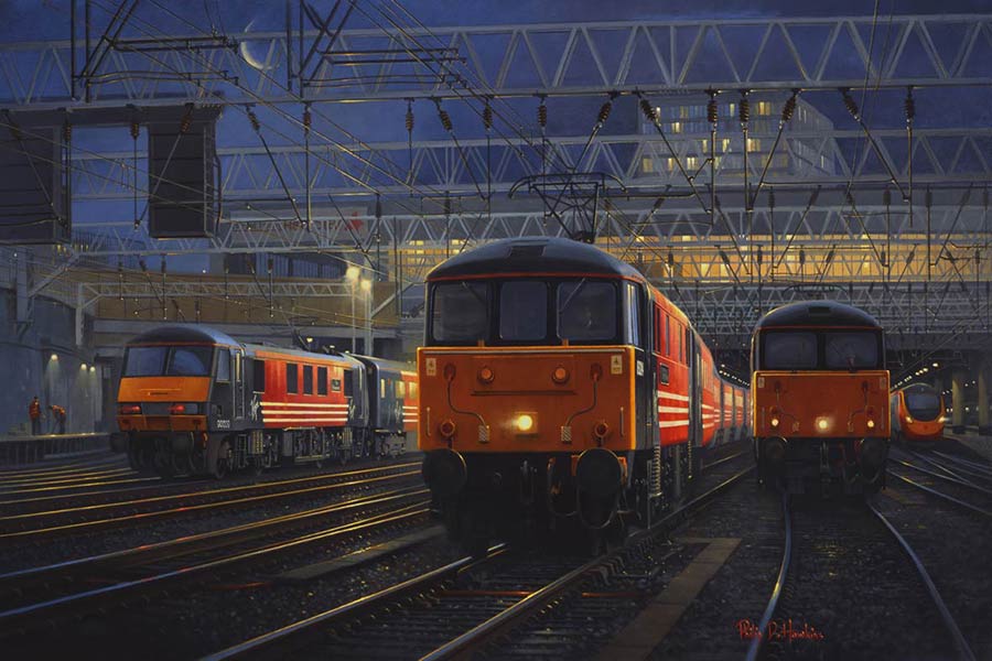 Electric locos at Euston in 2003